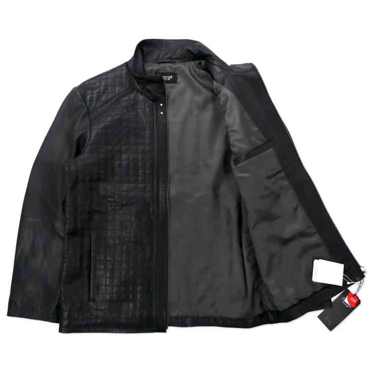 最大10％セット割マッキントッシュ　美品　イタリア製羊革レザーライダースジャケット　ブラック ジャケット・アウター