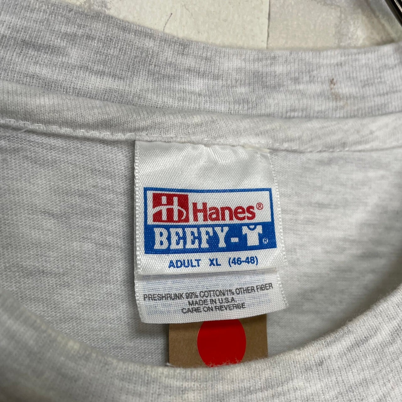 90's】【Made in USA】【両面プリント】Hanes 半袖Tシャツ XL Vintage 