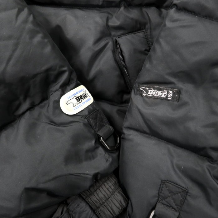 Bear USA 90年代 リバーシブル ダウンジャケット XL ブラック イエロー