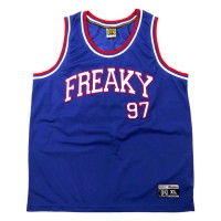 FREAKY 90年代 ゲームシャツ バスケ タンクトップ XL ブルー ポリエステル メッシュ ナンバリング | Vintage.City 빈티지숍, 빈티지 코디 정보