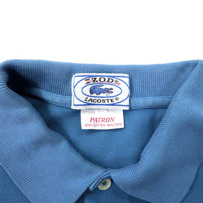 IZOD LACOSTE 70年代 ポロシャツ M ブルー コットン ワンポイントロゴ 糸巻きタグ | Vintage.City 古着屋、古着コーデ情報を発信