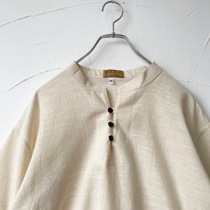 Half button pullover shirt ハーフボタン プルオーバー シャツ