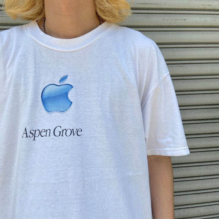 00s Apple企業ロゴプリントTシャツ カンパニーTシャツ ホワイト L相当 ...