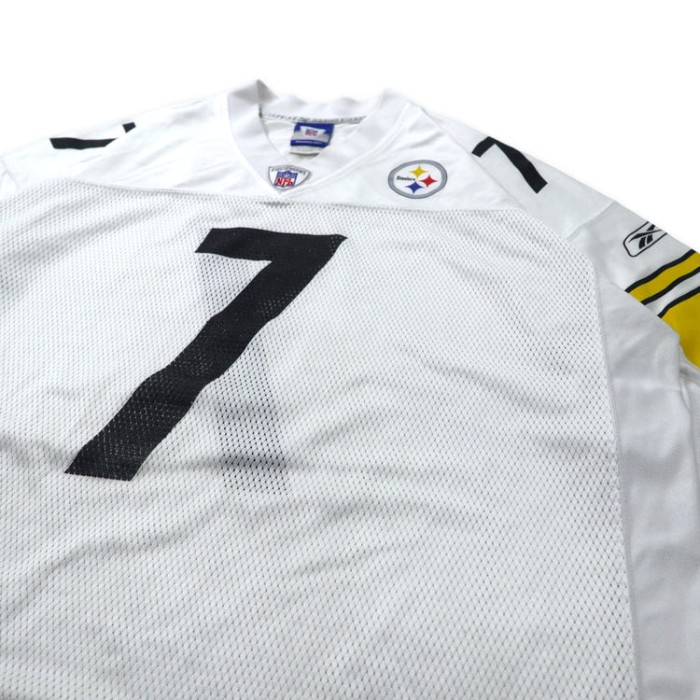 Reebok NFL ゲームシャツ 2XL ホワイト ポリエステル メッシュ Steelers ナンバリング ビッグサイズ | Vintage.City 古着屋、古着コーデ情報を発信