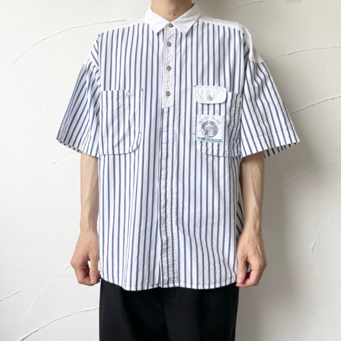 Bugle Boy stripe shirt ビューグルボーイ ストライプシャツ | Vintage