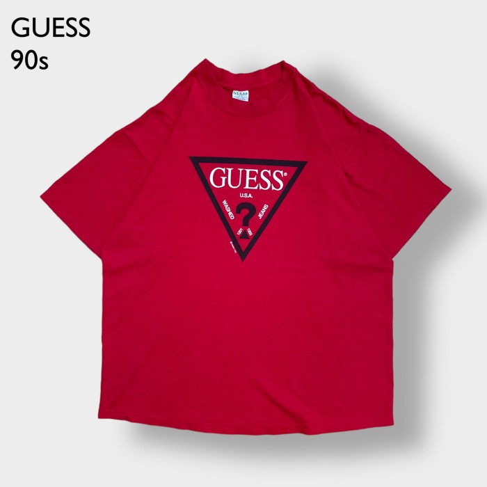 GUESS】90s USA製 ロゴ プリント Tシャツ ゲス ヴィンテージ 1995 L