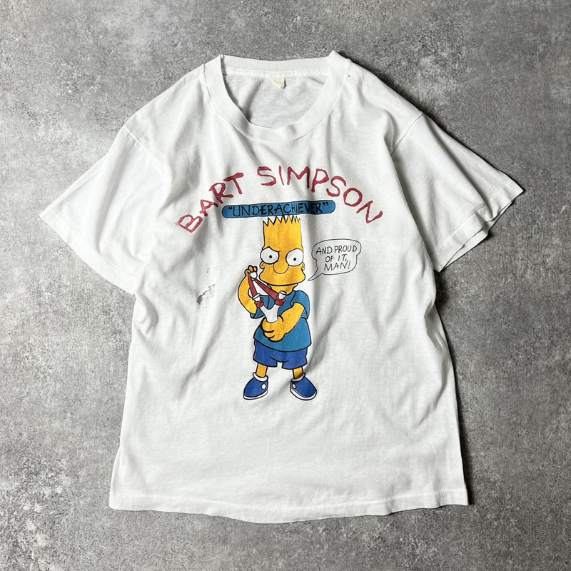 雰囲気系 90s シンプソンズ バート シンプソン プリント 半袖 Tシャツ