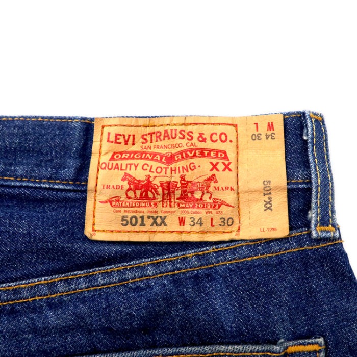 Levi's 501XX リジッド デニムパンツ 34 ブルー 濃紺 104M メキシコ製 ...