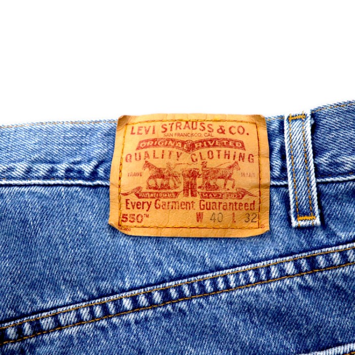 Levi's 550 ワイド バギー テーパード デニムパンツ 40 ブルー アイスウォッシュ 550-4891 リラックスフィット ビッグサイズ | Vintage.City 古着屋、古着コーデ情報を発信