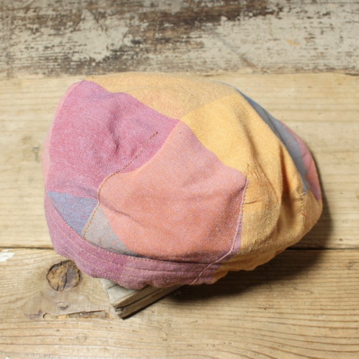 イタリア製 チェック ハンチング 帽子 ピンク ブルー ワンサイズ ヨーロッパ古着 | Vintage.City 古着屋、古着コーデ情報を発信