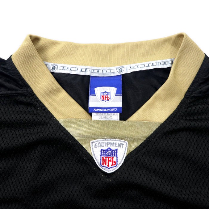 Reebok NFL ゲームシャツ 2XL ブラック ナイロン メッシュ New Orleans Saints BUSH ナンバリング ビッグサイズ | Vintage.City 古着屋、古着コーデ情報を発信