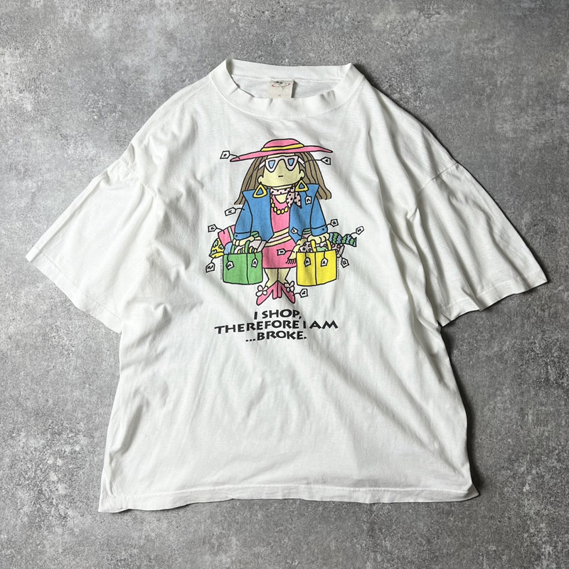 90s キャラクター ジョーク プリント 半袖 Tシャツ XL / 90年代 ...
