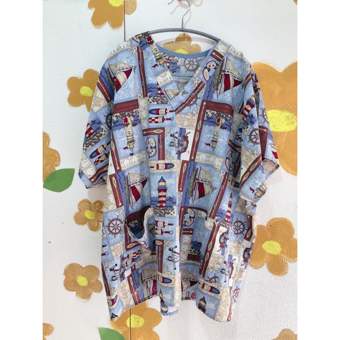 marine pattern shirt | Vintage.City 古着屋、古着コーデ情報を発信
