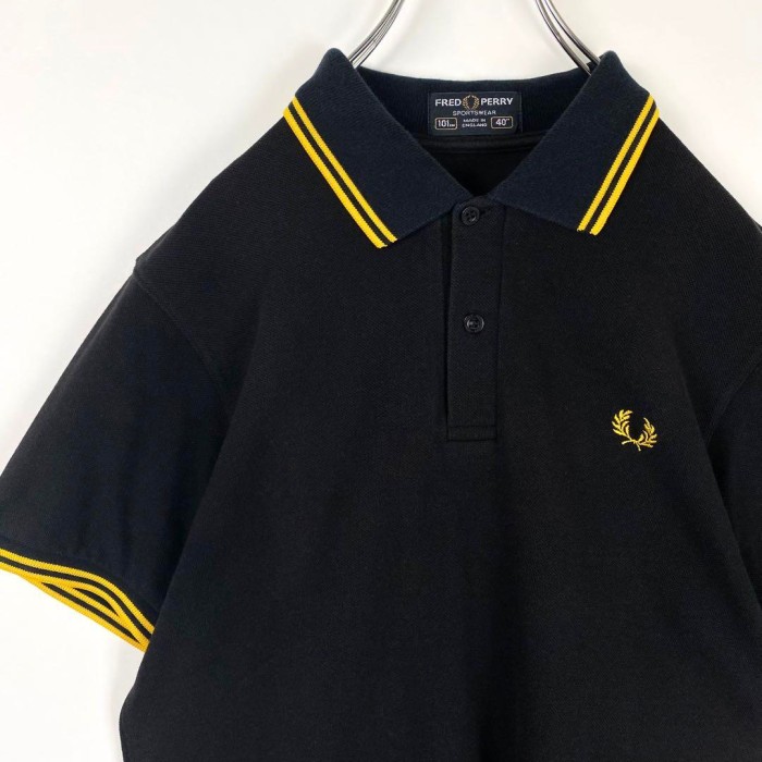 Fred Perry】フレッドペリー ポロシャツ ヒットユニオン 黒 黄色-