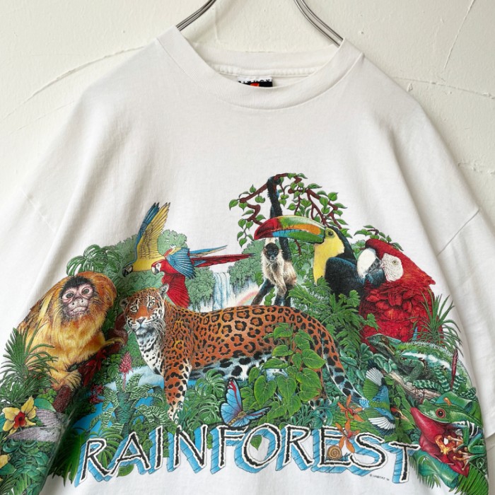 90s Animal printed T-shirt アニマルプリントTシャツ | Vintage.City