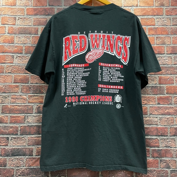 90s Lee リー Red Wings レッドウィングス NHL Tシャツ デトロイト ...