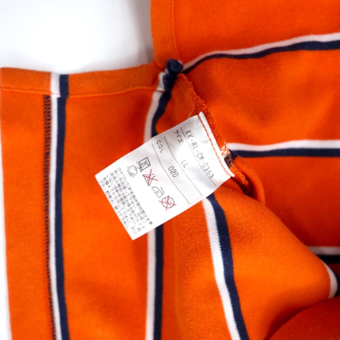 Polo by Ralph Lauren ボーダー ポロシャツ LL オレンジ コットン スモールポニー刺繍 ビッグサイズ | Vintage.City 古着屋、古着コーデ情報を発信