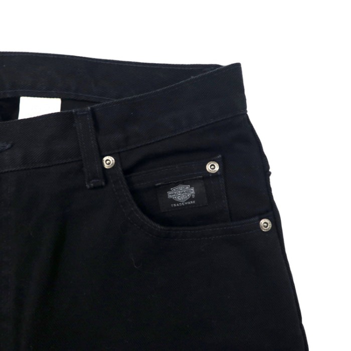 HARLEY DAVIDSON USA製 90年代 ブラック デニムパンツ 34 革パッチ RELAXED | Vintage.City 古着屋、古着コーデ情報を発信