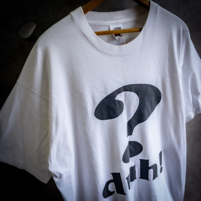 “追憶質疑” 90s duh question graphic T-shirt Tシャツ | Vintage.City 古着屋、古着コーデ情報を発信