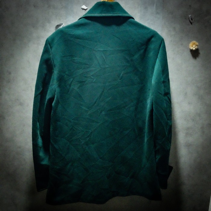 “深森緑響” 70s Sears deep green shirt jacket シャツジャケット | Vintage.City 빈티지숍, 빈티지 코디 정보