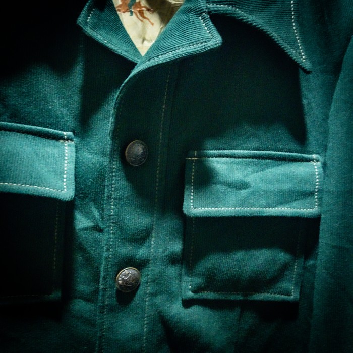 “深森緑響” 70s Sears deep green shirt jacket シャツジャケット | Vintage.City 古着屋、古着コーデ情報を発信