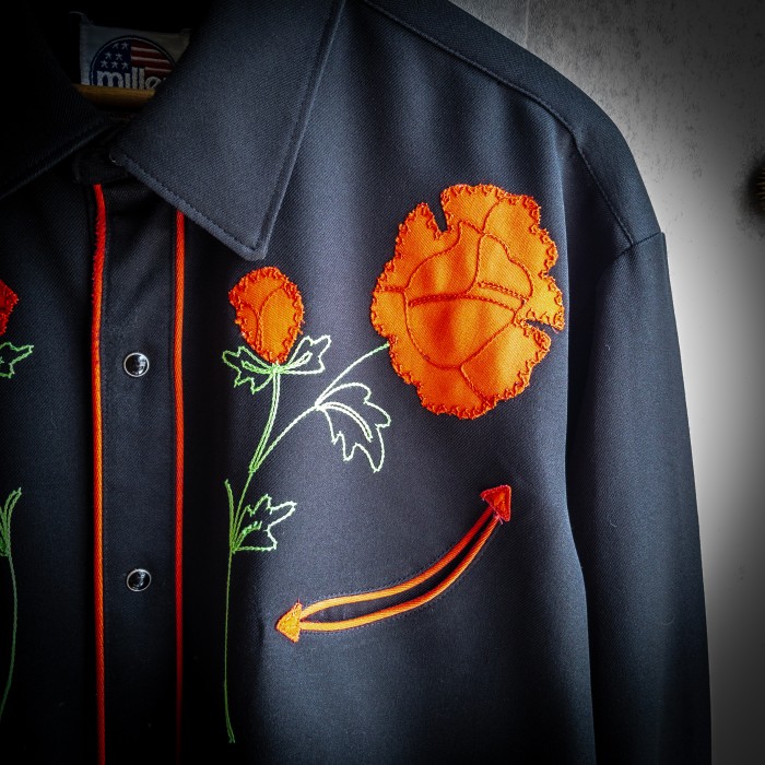 “浮夢薔薇” Around 90s rose embroidery western shirt　ウェスタンシャツ | Vintage.City 古着屋、古着コーデ情報を発信