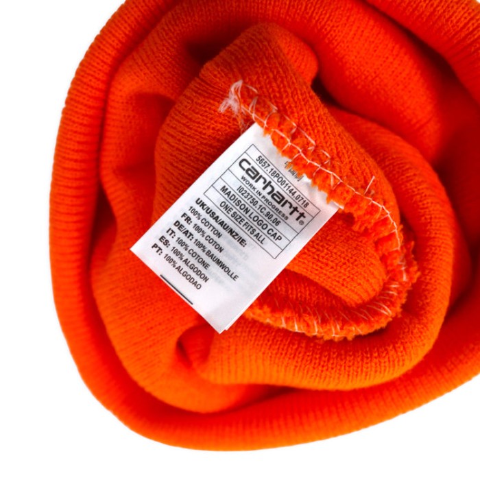 carhartt ビーニー ニット帽 ONE オレンジ コットン | Vintage.City 古着屋、古着コーデ情報を発信