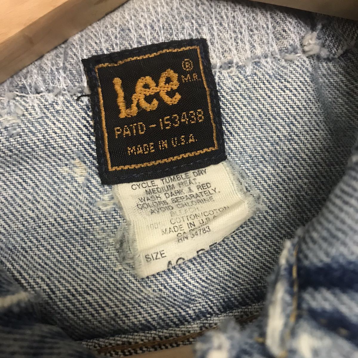 Lee Denim Jacket Made in Usa size 40