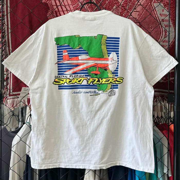 90s USA製 スポーツフライヤーズ デザイン系 半袖Tシャツ シングル