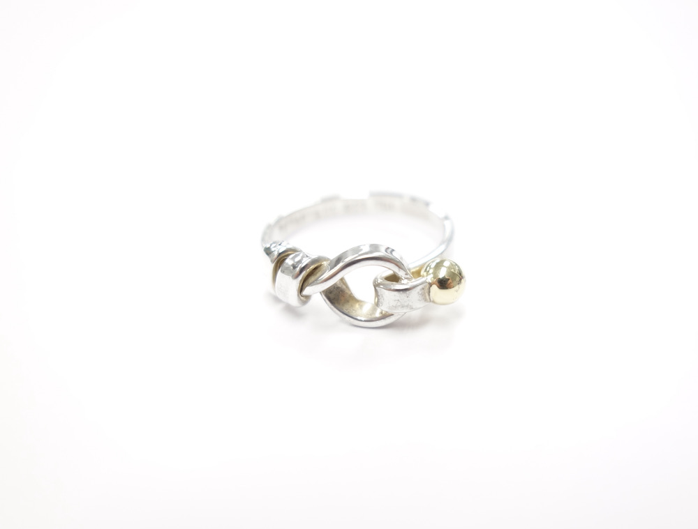 Tiffany & Co ティファニー フック&アイリング 指輪 silver925 18K 750 