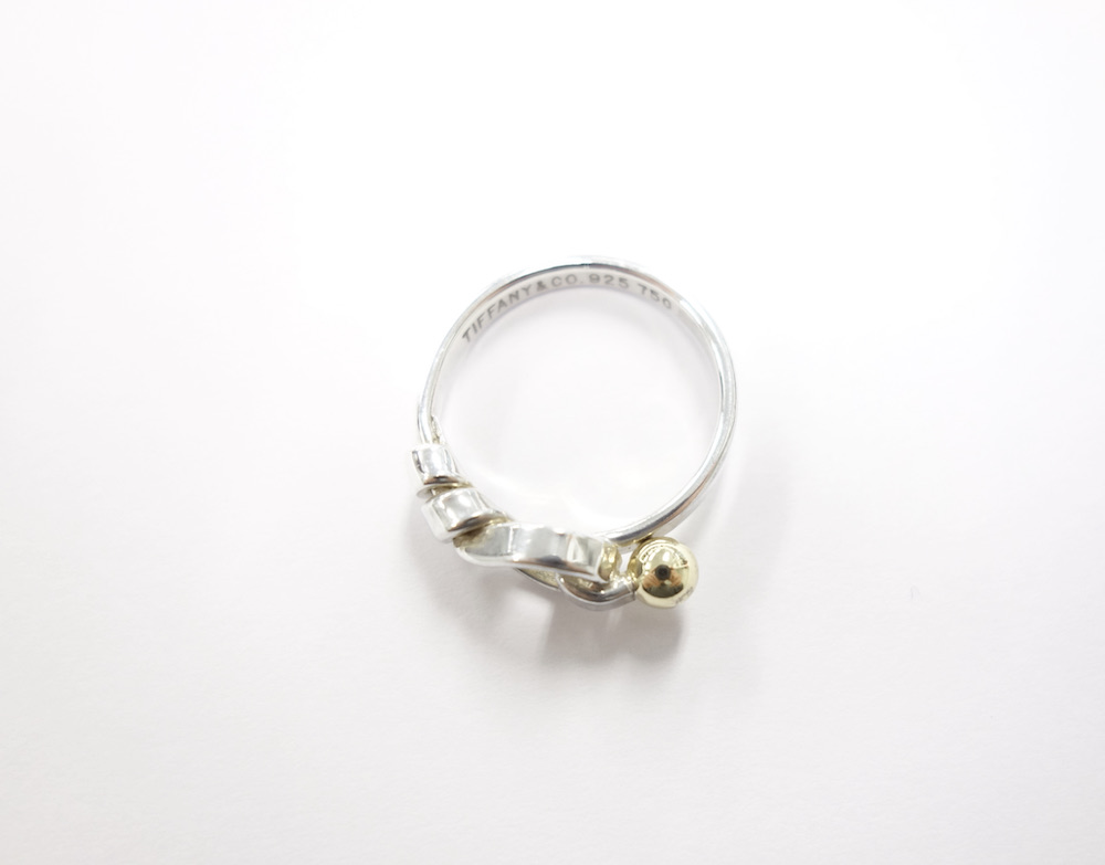 Tiffany & Co ティファニー フック&アイリング 指輪 silver925 18K 750 