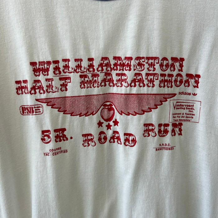 70s USA製 ハーフマラソン スポーツ系 リンガーTシャツ デザイン