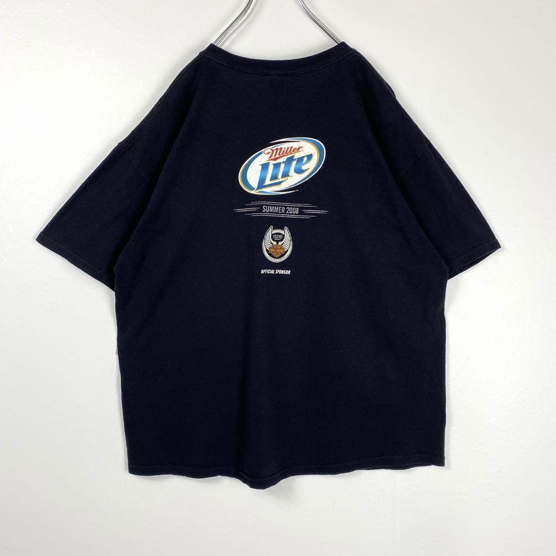 激レア 企業物 Tシャツ ハーレーダビッドソン 協賛 ビール ミラーライト XL | Vintage.City