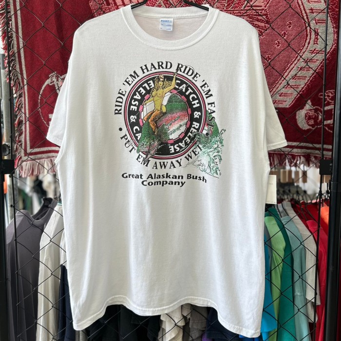 90s USA製 グレイトアラスカンブッシュカンパニー 企業系 半袖Tシャツ
