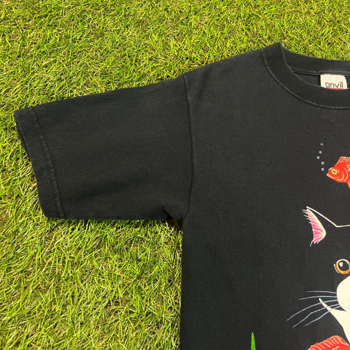 90s 金魚 with キャット Tシャツ / Made In USA Vintage ヴィンテージ 古着 黒 ブラック アニマル 猫 ネコ T-Shirt ティーシャツ | Vintage.City Vintage Shops, Vintage Fashion Trends