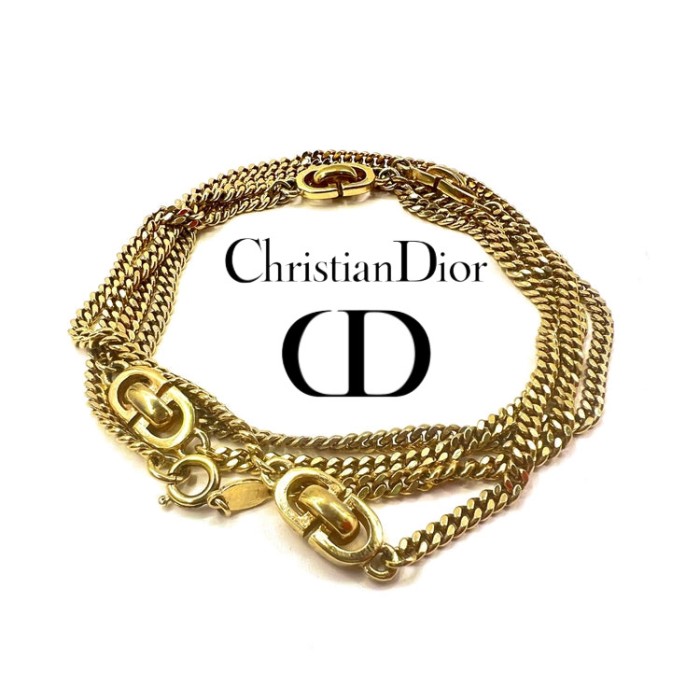 Christian Dior 2WAY ブレスレット ロゴモチーフ ロング ネックレス