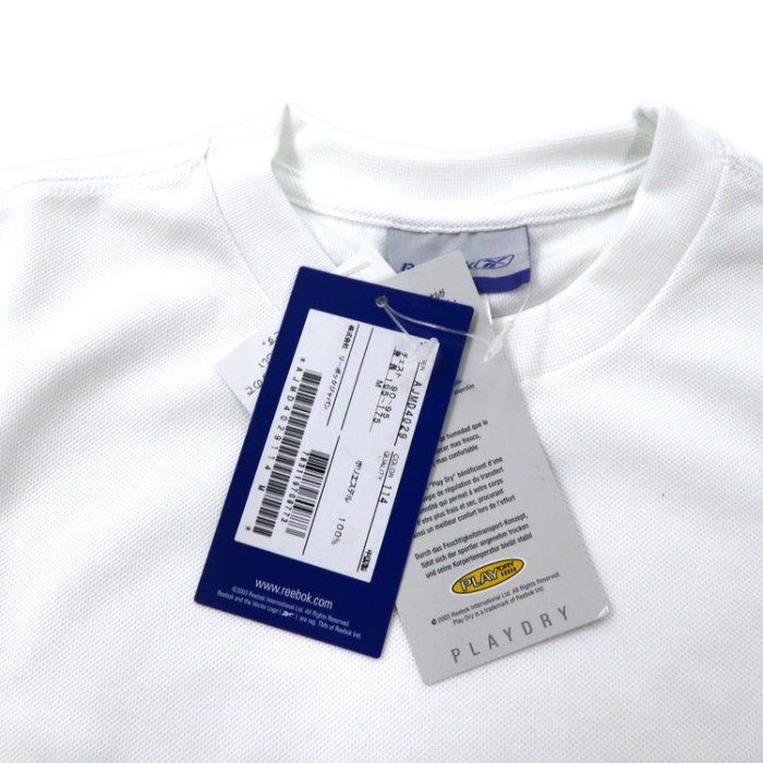 Reebok PLAY DRY Tシャツ M ホワイト ポリエステル ワンポイントロゴ 未使用品 | Vintage.City 古着屋、古着コーデ情報を発信