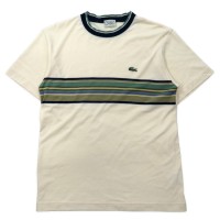 LACOSTE SPORT 90年代 リンガーTシャツ 3 クリーム コットン ワンポイントロゴ | Vintage.City 빈티지숍, 빈티지 코디 정보