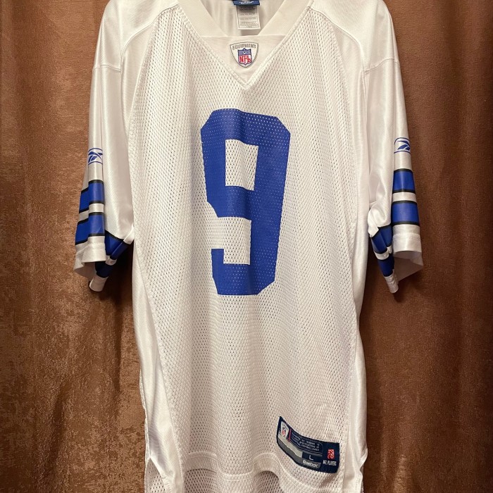 NFL EQUIPMENT ONFIELD Reebok Dallas Cowboys Tony Romoモデル フットボールジャージー ホワイト×ブルー Lサイズ | Vintage.City 古着屋、古着コーデ情報を発信