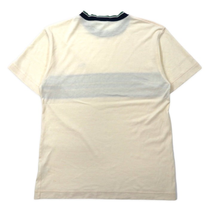 LACOSTE SPORT 90年代 リンガーTシャツ 3 クリーム コットン ワンポイントロゴ | Vintage.City 古着屋、古着コーデ情報を発信