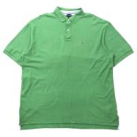 TOMMY HILFIGER ポロシャツ XXL グリーン コットン ワンポイントロゴ ビッグサイズ | Vintage.City 古着屋、古着コーデ情報を発信