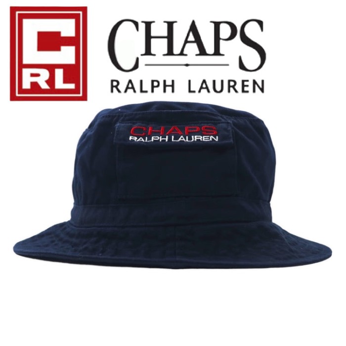 CHAPS RALPH LAUREN 90年代 バケットハット FREE ネイビー コットン