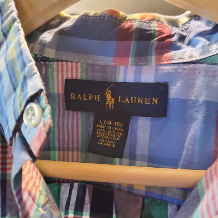 RALPH LAUREN ラルフローレン　チェックシャツ　キッズL(14-16) | Vintage.City 古着屋、古着コーデ情報を発信