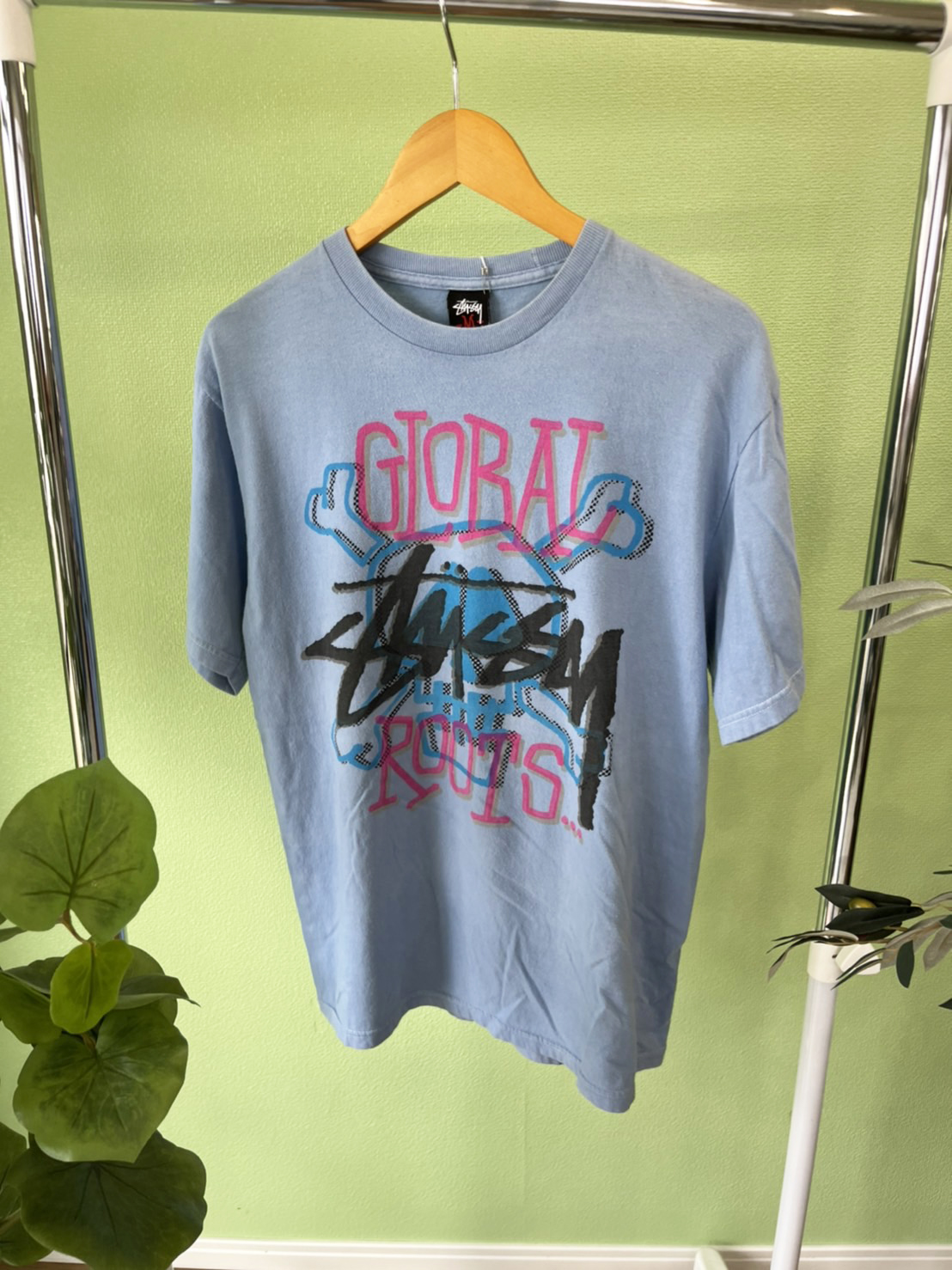 訳あり】STUSSY 00's USED GLOBAL ROOTS T-Shirt (men's M) | Vintage.City
