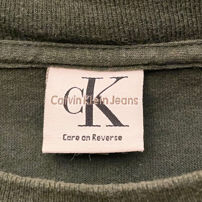 希少 MADE IN USA製 90s Calvin Klein Jeans ロゴプリントTシャツ ダークグリーン L/XLサイズ | Vintage.City 빈티지숍, 빈티지 코디 정보