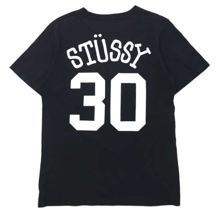 STUSSY × UNDEFEATED プリントTシャツ M ブラック コットン