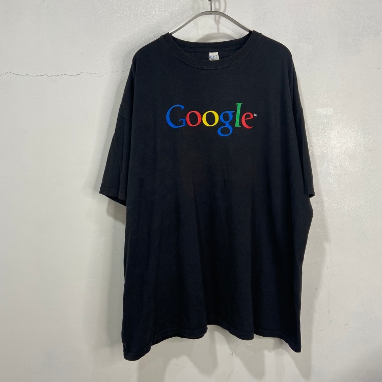 00s Google グーグルロゴプリントTシャツ 企業ロゴ ブラック XXL
