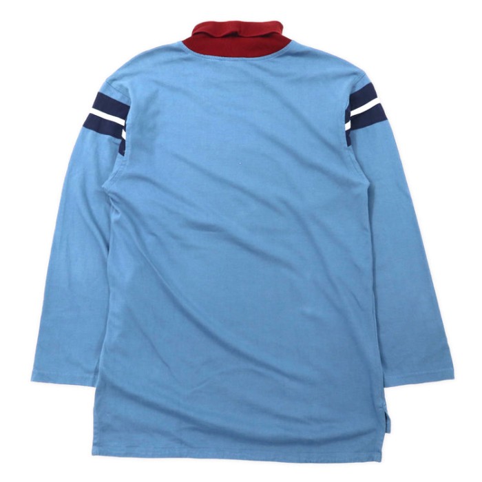 TOMMY HILFIGER 90年代 タートルネック ロングスリーブTシャツ XL ブルー コットン フィッシュテール | Vintage.City 古着屋、古着コーデ情報を発信