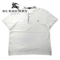 BURBERRY ノバチェック切替 ポロシャツ 3L ホワイト コットン ワンポイントロゴ刺繍 日本製 | Vintage.City 古着屋、古着コーデ情報を発信