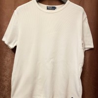 Polo by Ralph Lauren クルーネックリブ編みTシャツ ホワイト Mサイズ | Vintage.City 빈티지숍, 빈티지 코디 정보